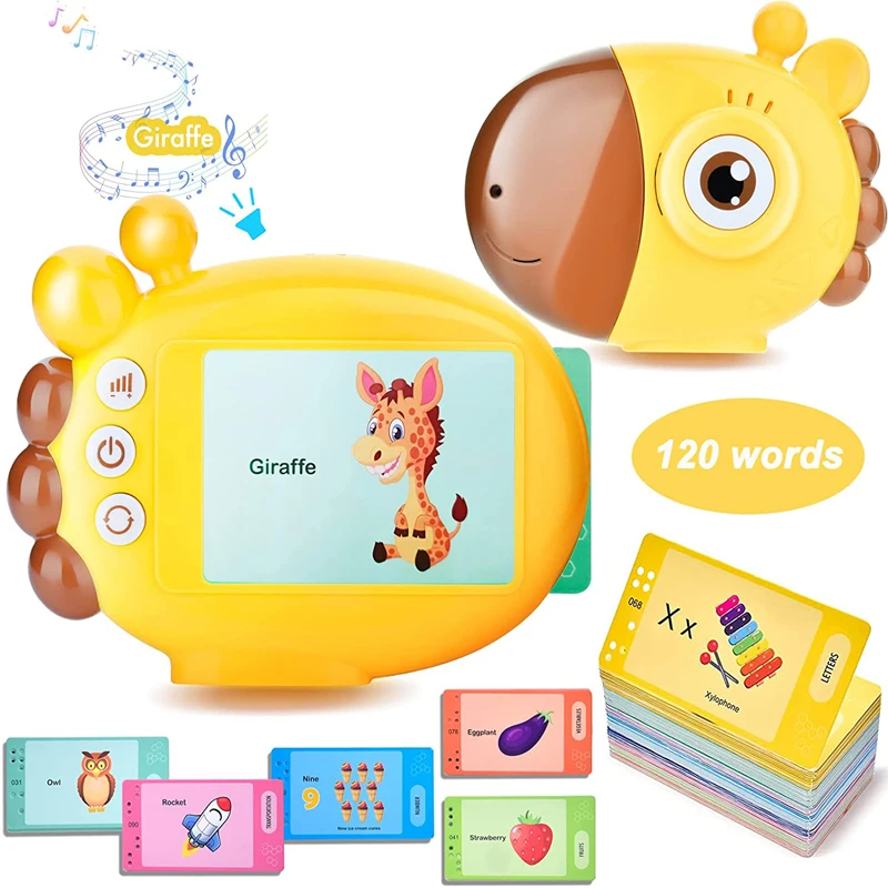 Kids Educational Games Learn English - キリンフラッシュカードリーダー視力単語言語ゲーム学習英語ロシア語マシン子供の早期教育玩具幼児ギフト