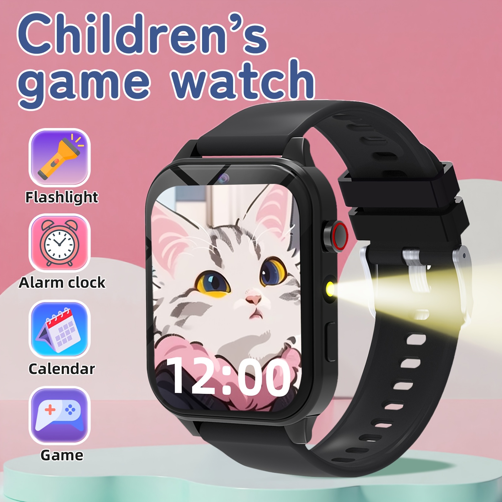 Kids Educational Games Learn English - 子供用スマート学習ウォッチ、教育ゲーム、カメラ、音楽プレーヤー付き - タッチスクリーンキッズタブレット（3歳以上）、歩数計付き