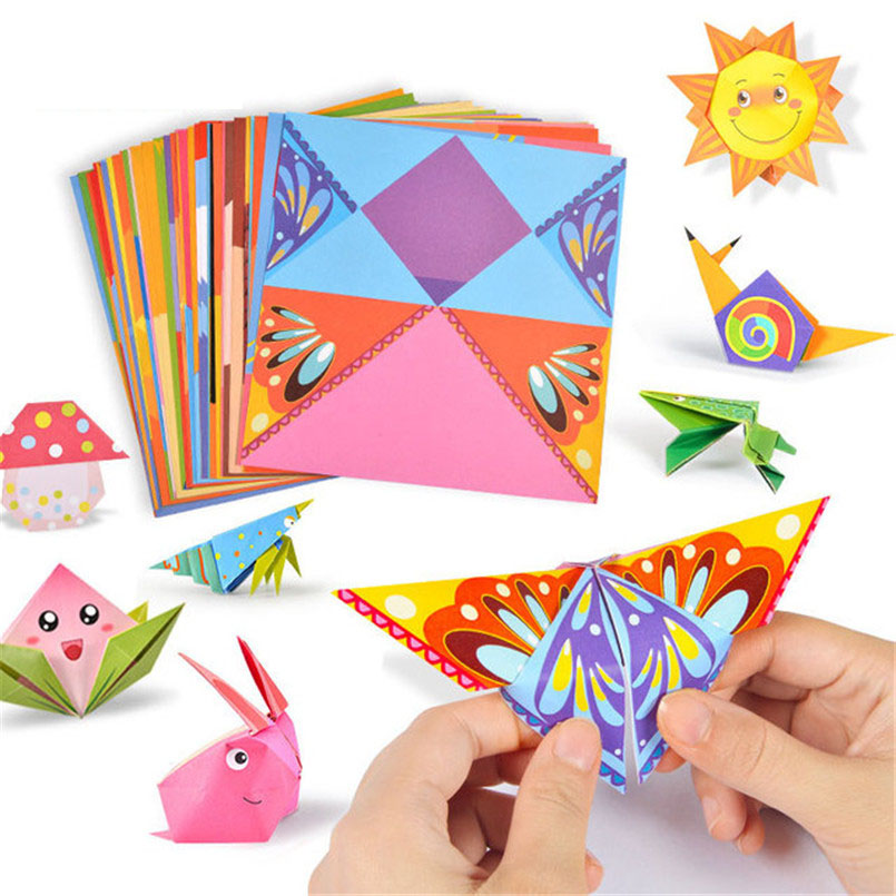 Kids Education Usa - 54 ページモンテッソーリおもちゃ DIY キッズクラフトおもちゃ 3D 漫画動物折り紙手芸紙アート学習教育玩具子供のため