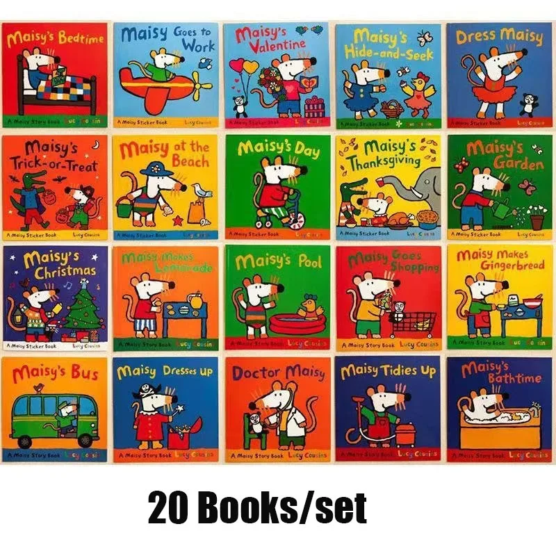 Kids Early Education Books - 子供の早期教育ブック、メイジーマウス、英語の写真、子供の早期教育ギフト、ゲームeqトレーニング、セットあたり20冊