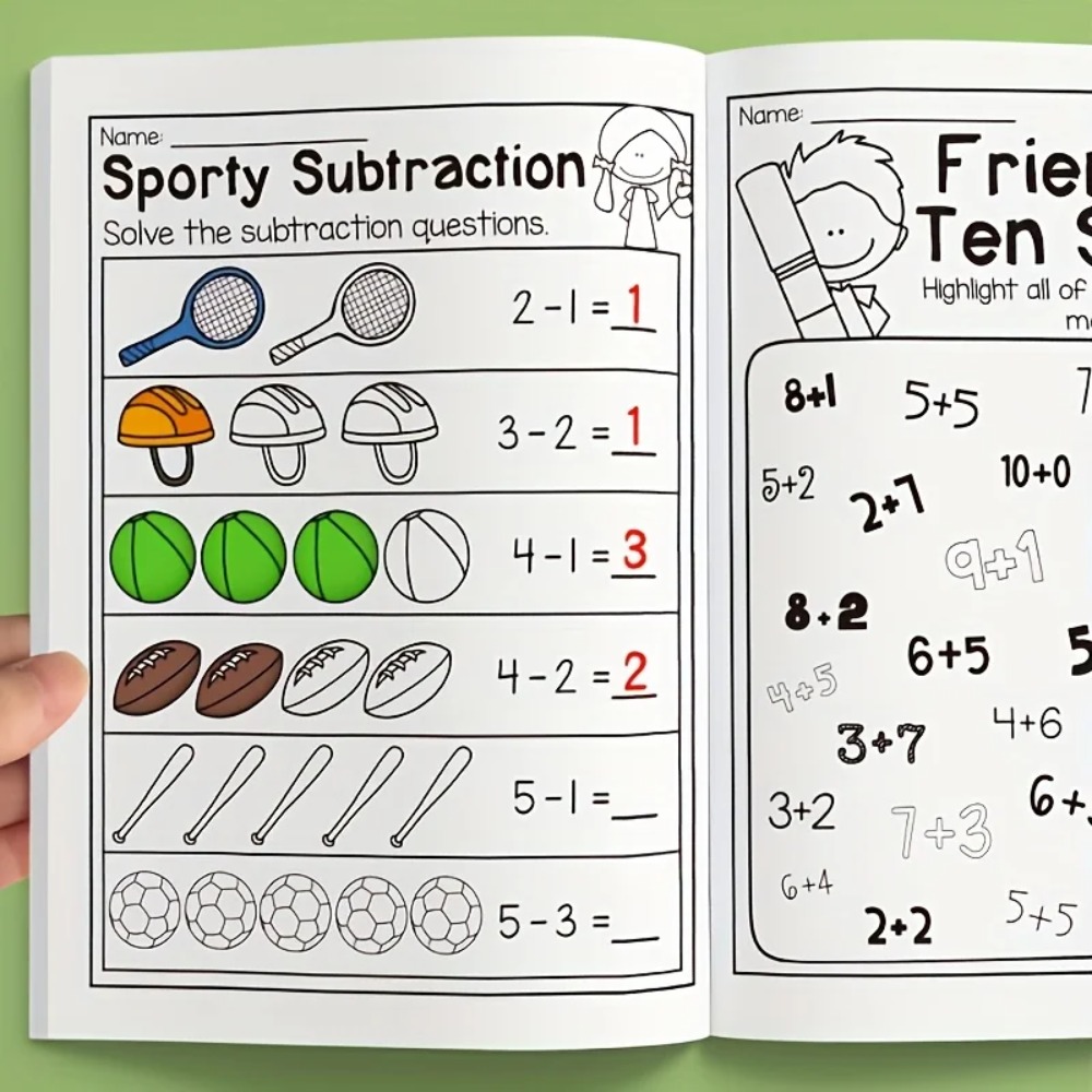 Kids Education Worksheet - 足し算・引き算ワークシート、パズルゲーム、子供の早期教育とトレーニングに使用される算数練習帳