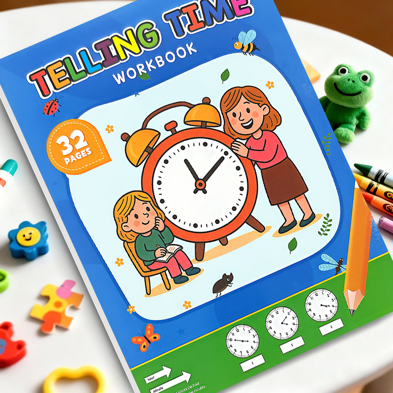 子供向け時間学習ワークブック、アナログ時計の読み方練習アクテ - Kids Education Worksheet のレビューと価格