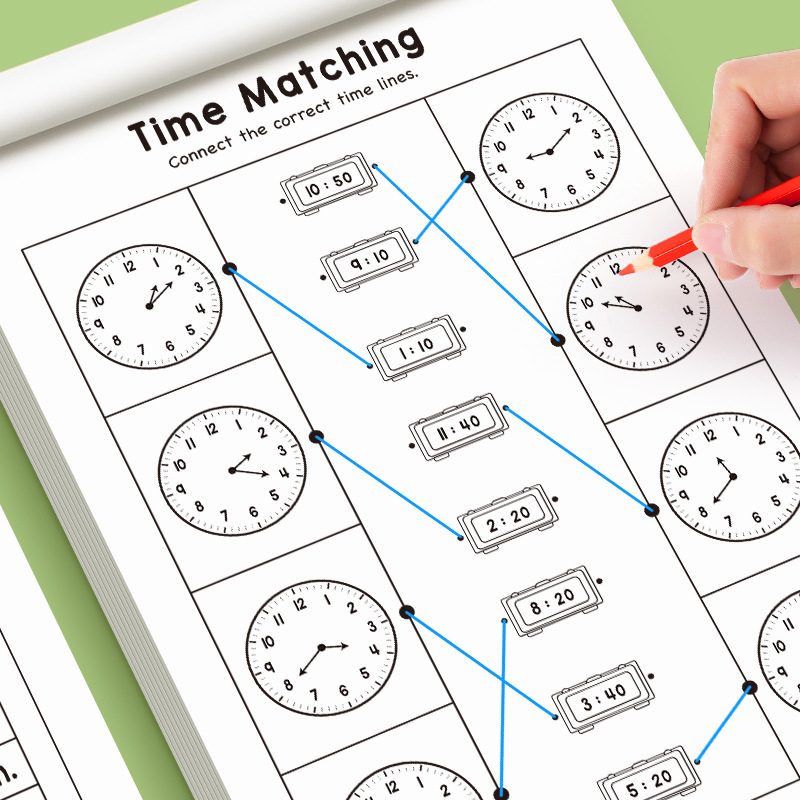 子供向け時間学習ワークブック、アナログ時計の読み方練習アクテ - Kids Education Worksheet のレビューと価格