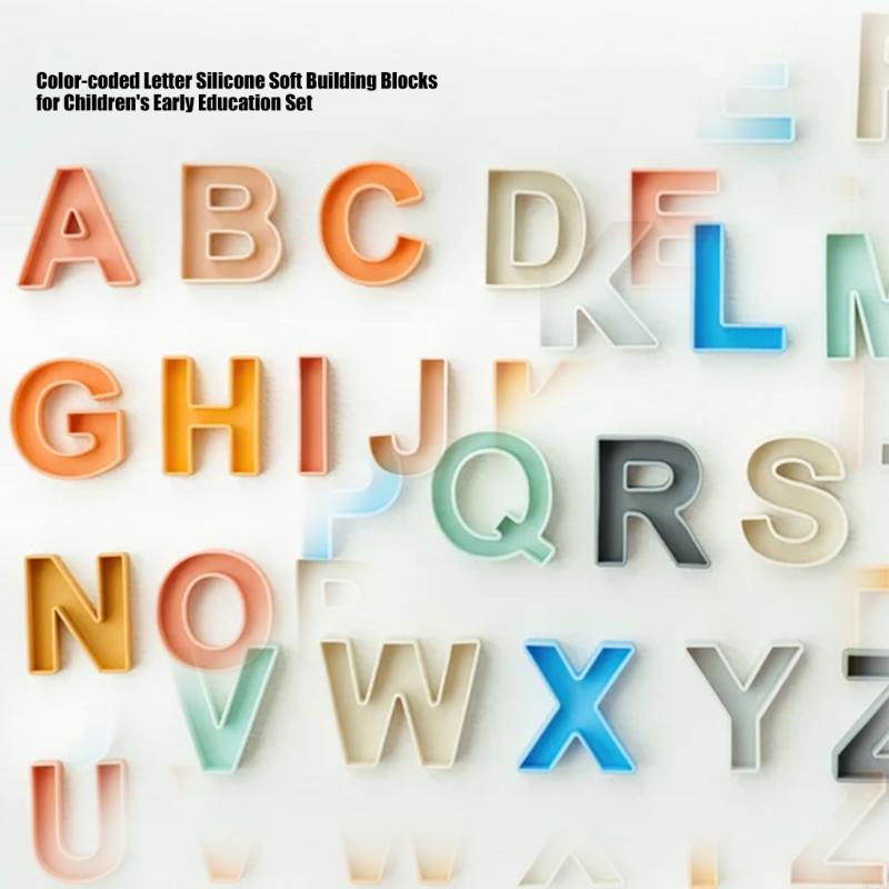 24pcs 9x7cmシリコン英語のレターブロックセットキッ - Kids Educational Games Learn English のレビューと価格