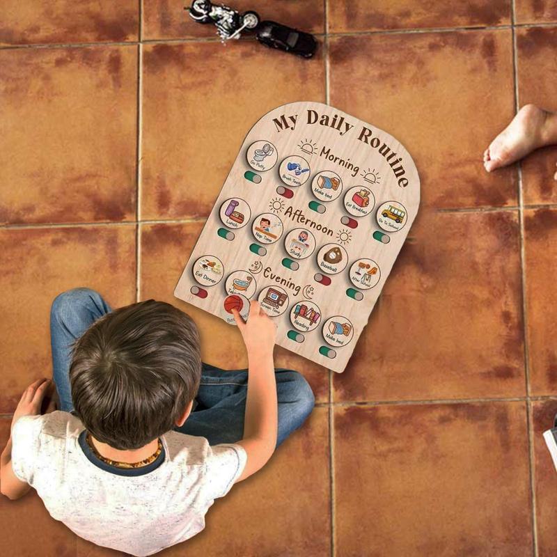 子供の毎日のルーチンチャート木製毎日のスケジュールボード子供 - Kids Education Planner のレビューと価格