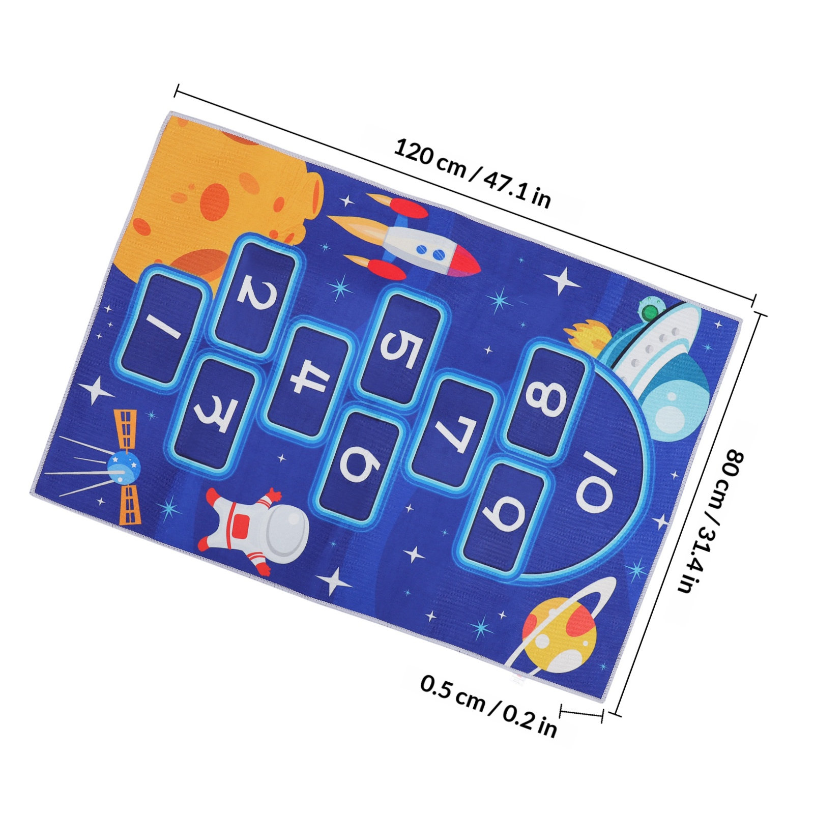 子供用大型ホップスコッチフロアマット、文字・数字ゲーム付き教 - Kids Education Design のレビューと価格