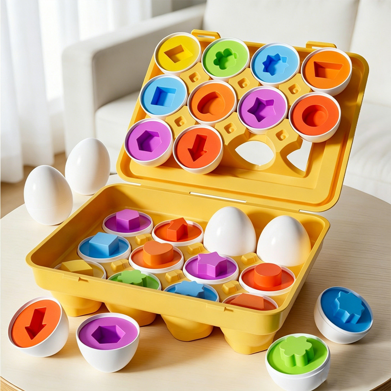 モンテッソーリゲーム 赤ちゃんのおもちゃ スマートエッグシェ - Montessori Shelf Toy のレビューと価格