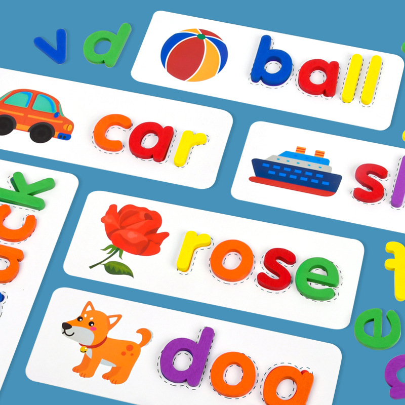 52 個英語アルファベットスペル単語木製知育玩具子供のための - Kids Educational Games Learn English のレビューと価格