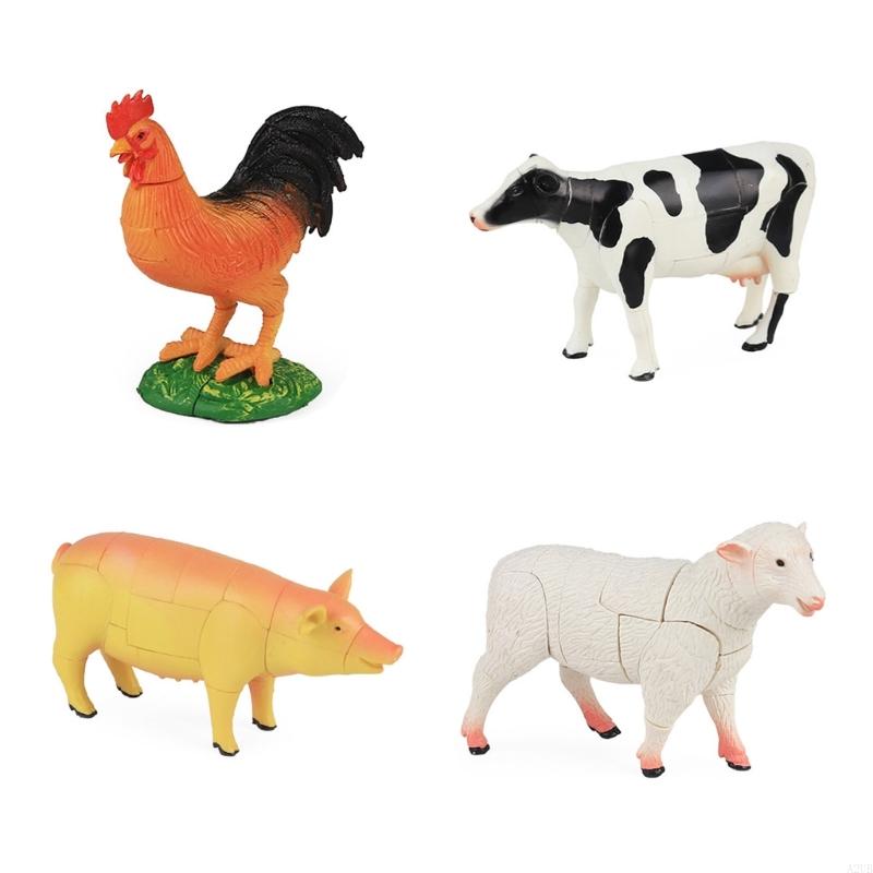 4D 動物パズルビルディング動物シーンビルディングブロック子 - Kids Education Usa のレビューと価格