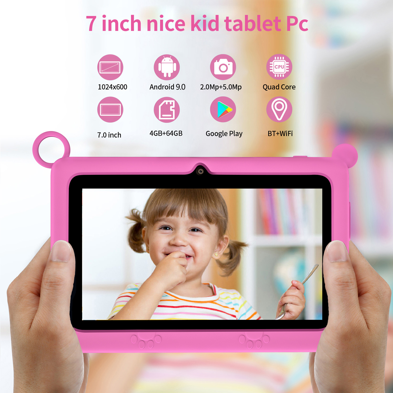 BDF 子供用タブレット 新しい 7 インチ Google  - Kids Educational Games Learn English のレビューと価格
