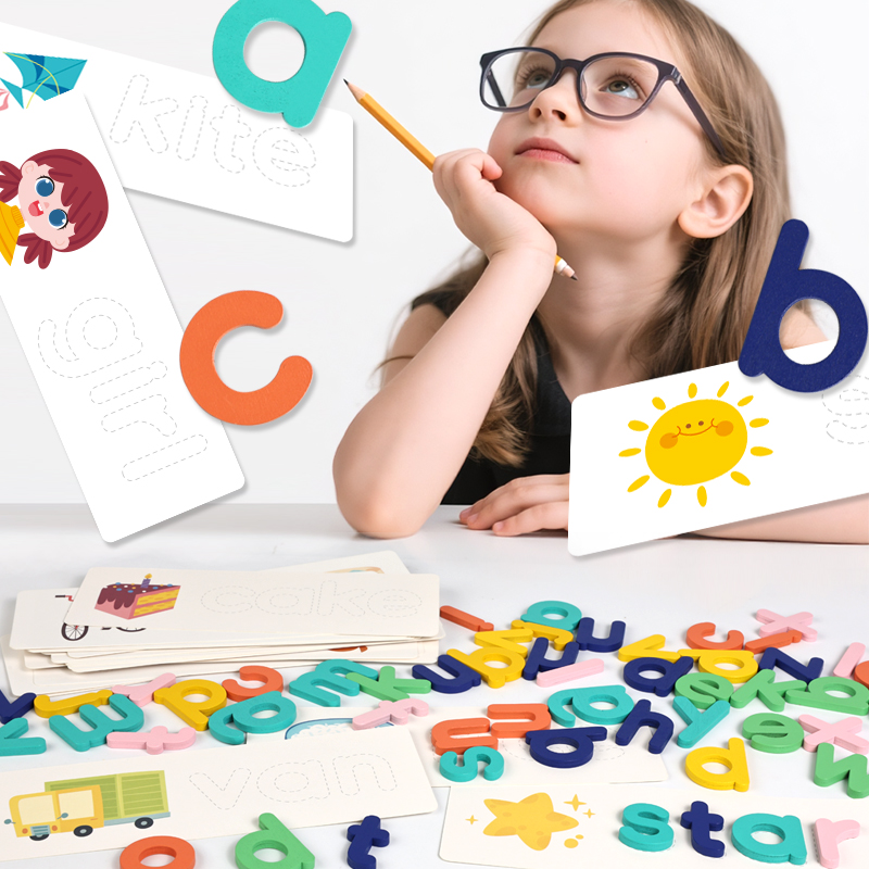 モンテッソーリ木製アルファベットパズル - 子供向け英語単語 - Kids Educational Games Learn English のレビューと価格