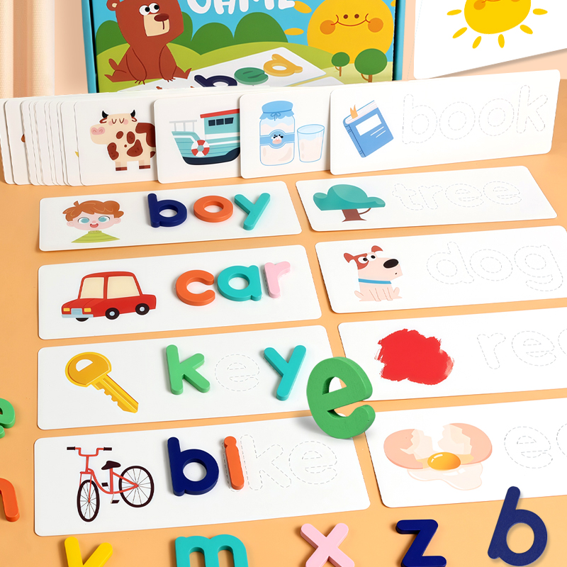 モンテッソーリ木製アルファベットパズル - 子供向け英語単語 - Kids Educational Games Learn English のレビューと価格