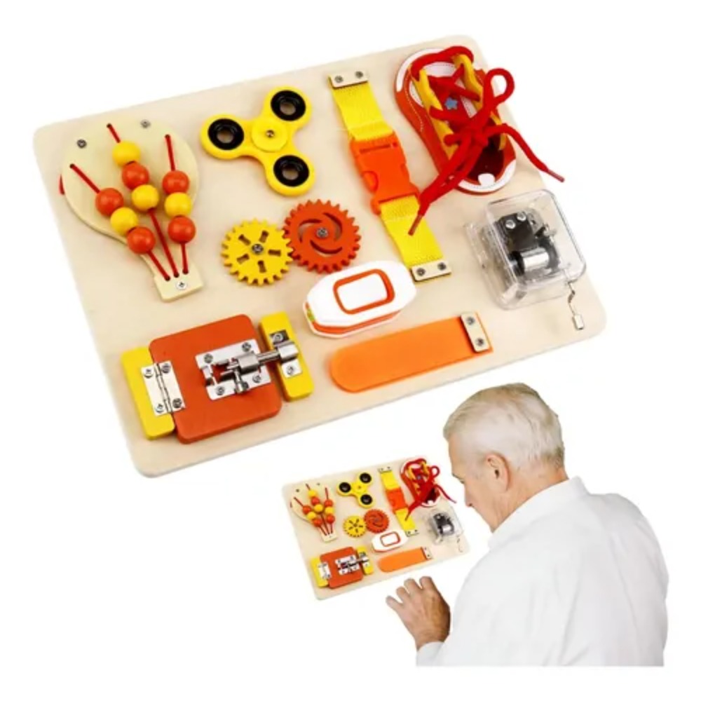 モンテッソーリ木製ビジーボードおもちゃ、幼児向け感覚教育フィ - Kids Education Gift のレビューと価格