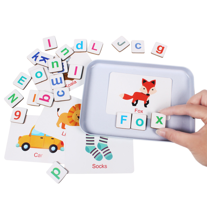 木製パズルフラッシュカードゲーム文字スペル磁気早期学習教育英 - Kids Educational Games Learn English のレビューと価格