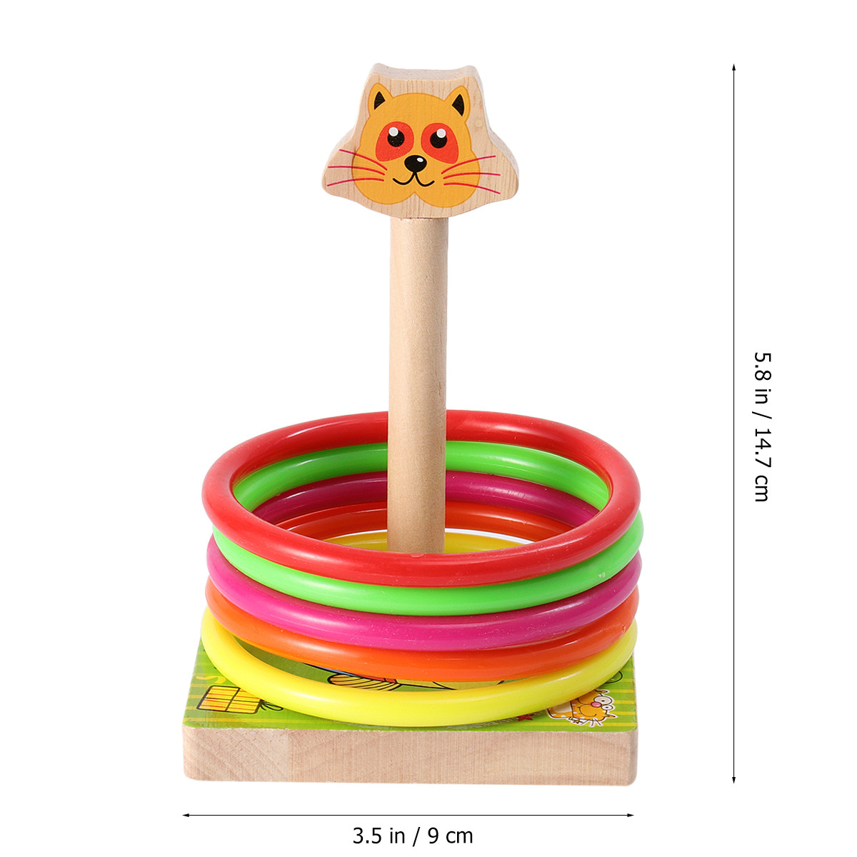 木製キッズリングトスゲーム 猫型アニマルデザイン 楽しい輪投 - Kids Education Design のレビューと価格