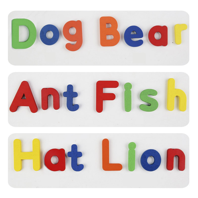 子供のためのモンテッソーリ木製英語文字セット,大文字と小文字 - Kids Educational Games Learn English のレビューと価格