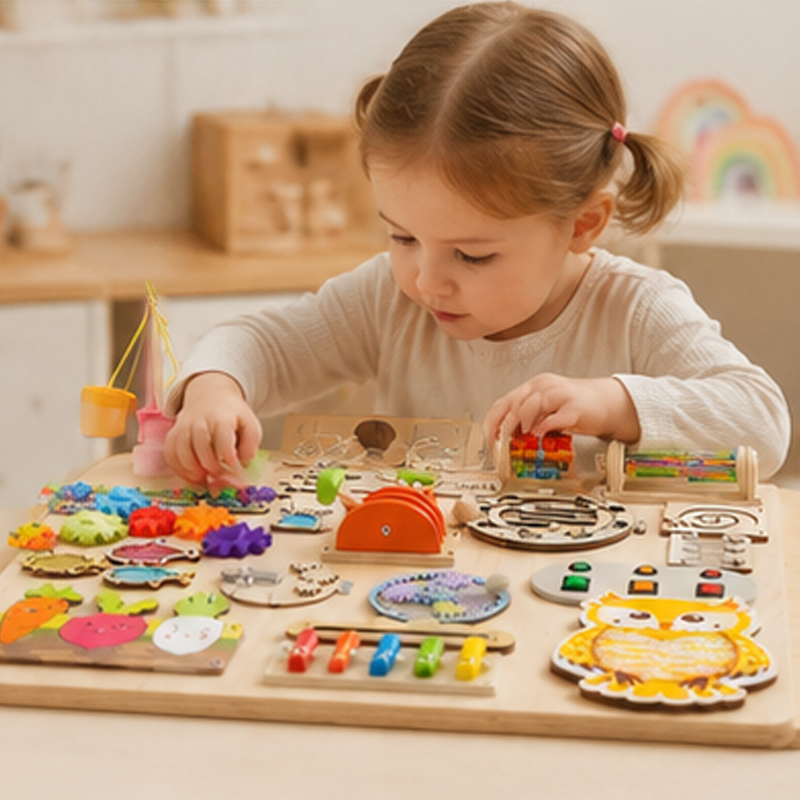 プレミアムモンテッソーリビジーボードアクセサリー 感覚細かい - Kids Education Usa のレビューと価格